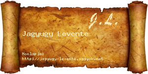 Jagyugy Levente névjegykártya