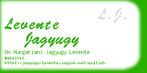 levente jagyugy business card